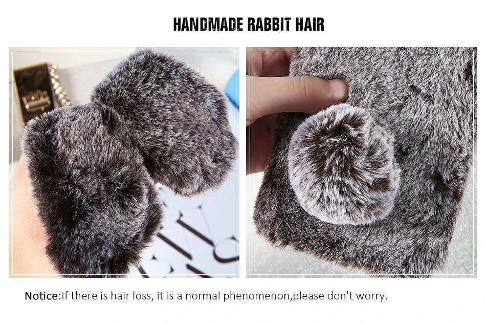 cute furry rabbit case for iPhone 6 7  Plus (3)