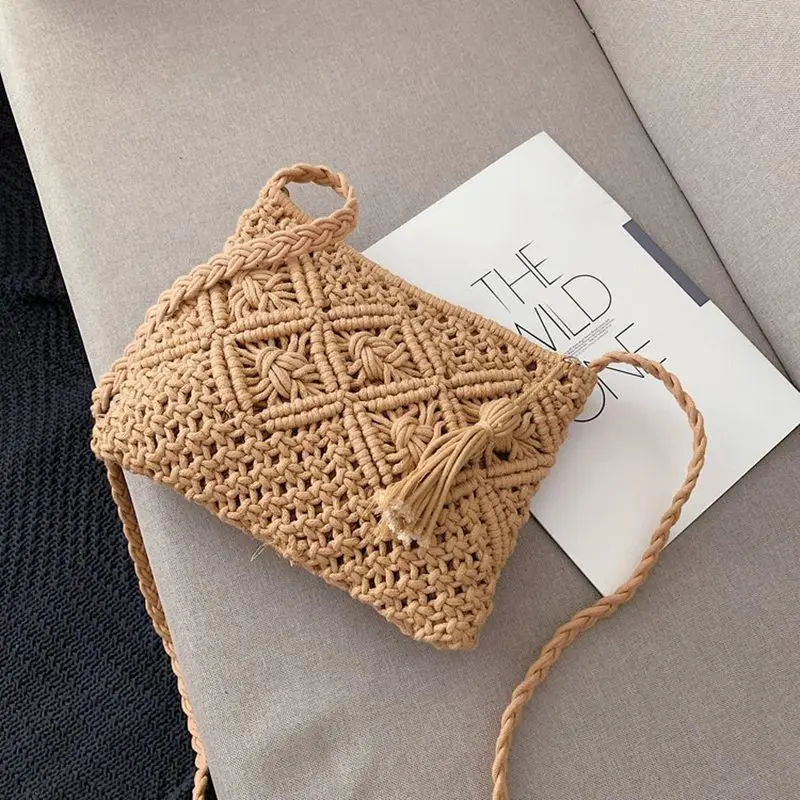 Stella White Cotton Macrame Purse Macrame Bag Hand Knotted Bag Hippie Purse  Small Crossbody Purse - Etsy | Bolsas de crochê, Jóias de macrame, Bolsas