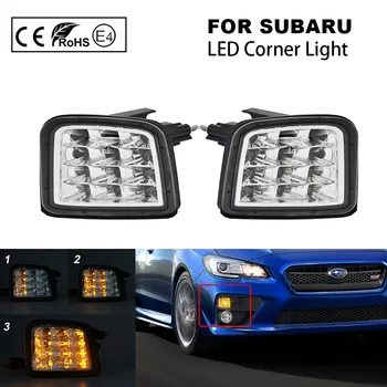 

2Pcs LED Front Dynamic Turn Signal Lights Lamps LED Corner Lights For Subaru STI WRX Limited Turbo Base Premium Clear lens
