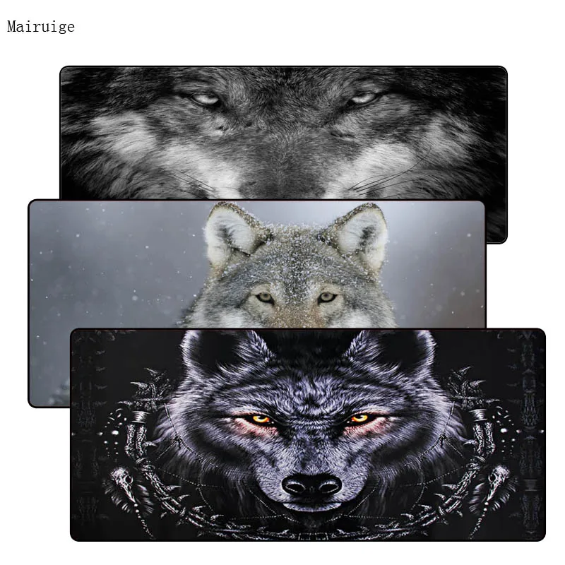  Wolf Animal Anti Slip Laptop Computer PC Large Lock Edge Mousepad Gaming Mouse Mice Pad Mat For CSG