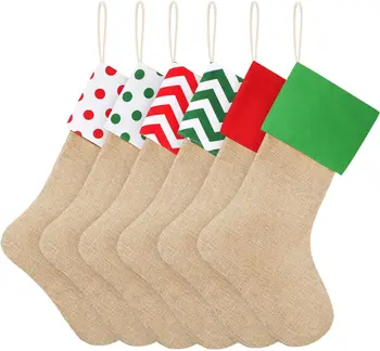 

6-piece non-woven fabric Christmas stocking Christmas decoration DIY socks Christmas tree ornaments home pendant decoration