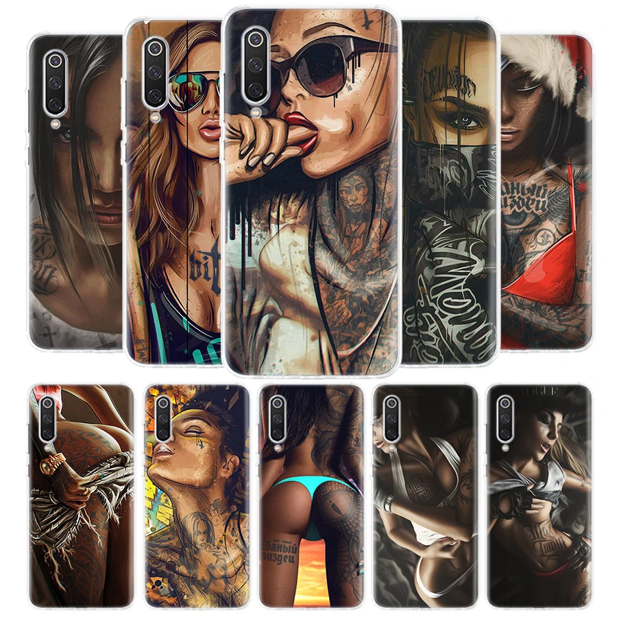 Sexy Sleeve Tattoo Girls Cool Cover Phone Case For Xiaomi Mi Note 10 Poco  M4 M3 M2 X3 Pro X4 Nfc F3 F2 F1 A3 A2 Lite A1 Cc9e Gt - Mobile