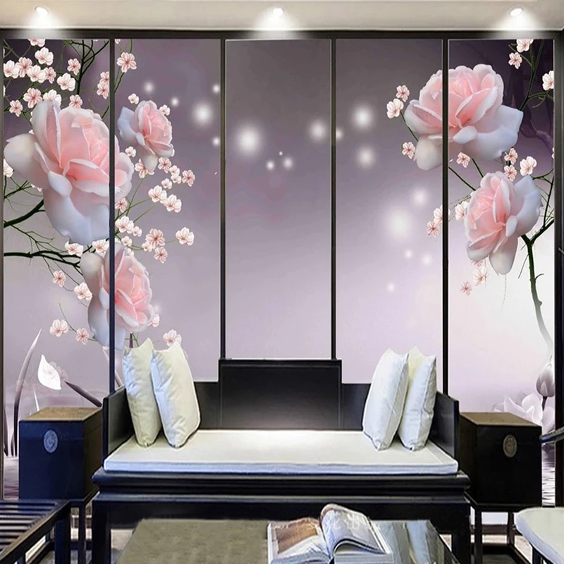 parede personalizado sala tv sofa quarto home decor romantico sala frescos 04