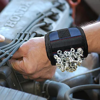 

Strong Magnetic Wristband Adjustable Wrist Support Bands For Screws Nails Nuts Bolts Drill Bit Holder Tool Belt