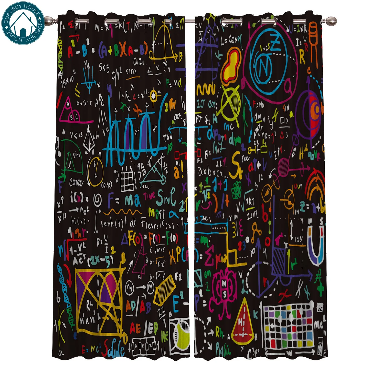 

Algebra Mathematics Physics Science Formula Chemistry Curtains Large Window Living Room Curtains High Blackout Curtain