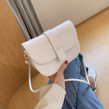 

Leisure Simple Small PU Leather Crossbody Bags For Women 2020 Summer Solid Color Shoulder Handbags And Purses Tote Bag