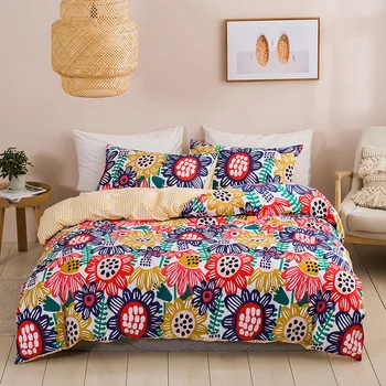

Sunflower bed linens bedding set duvet cover set pillowcases twin double queen king quilt cover comforter cover set for home