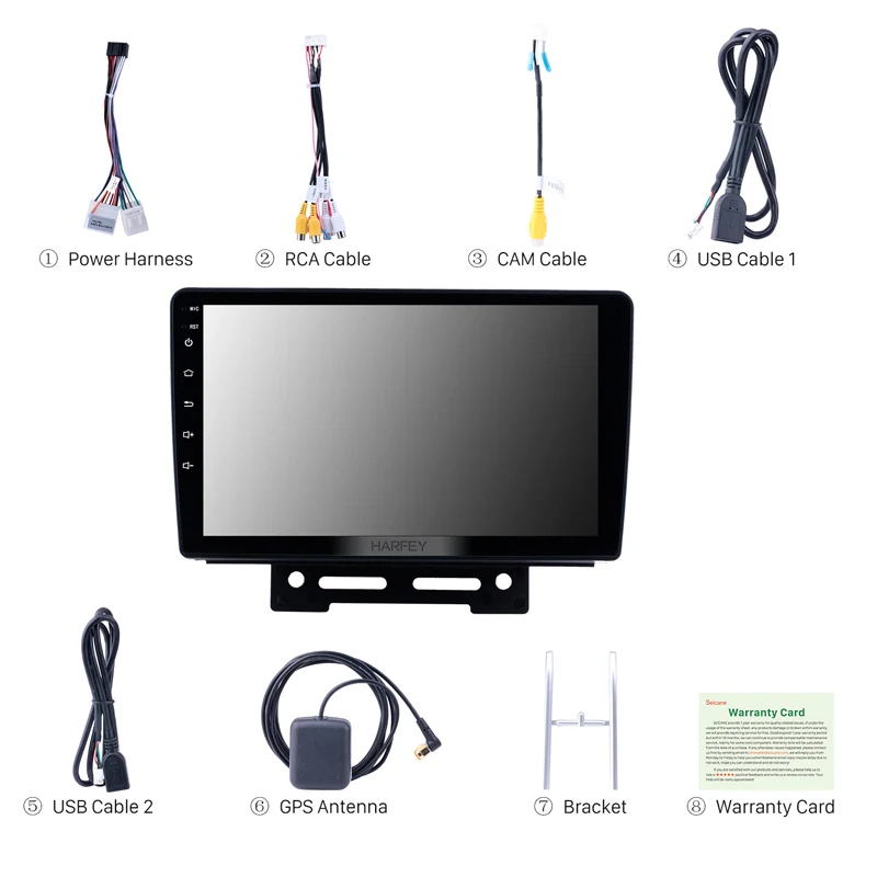 Sale Harfey GPS Navigation Car Stereo for 2012 2013 2014 Geely Emgrand EC7 Android 8.1 3G WiFi AM FM Radio USB AUX support 1080P DVR 5