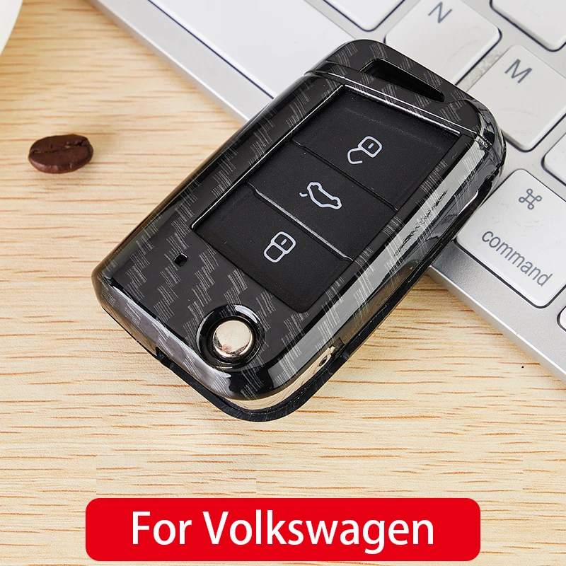 

Car Key Shell Protector Key Case Chains Remote Key cover For Volkswagen Golf 7 mk7 Seat Ibiza Leon FR 2 Altea Aztec shell cover