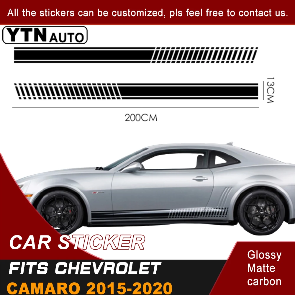 

Car Decals For Chevrolet Camaro 2015 2016 2017 2018 2019 2020 Car Side Stickers Body Decals Sticker Stripes Car Decoration