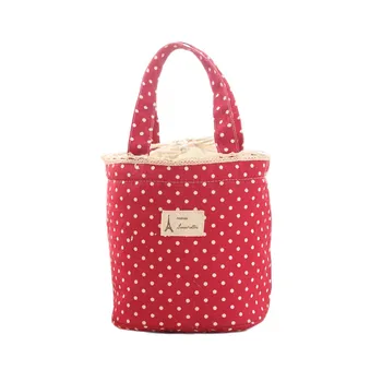 

Waterproof Linen Lunch Bag With Rice Work School Office Food Insulation Storage Pocket Home Kitchen Sundries Organizer Bags