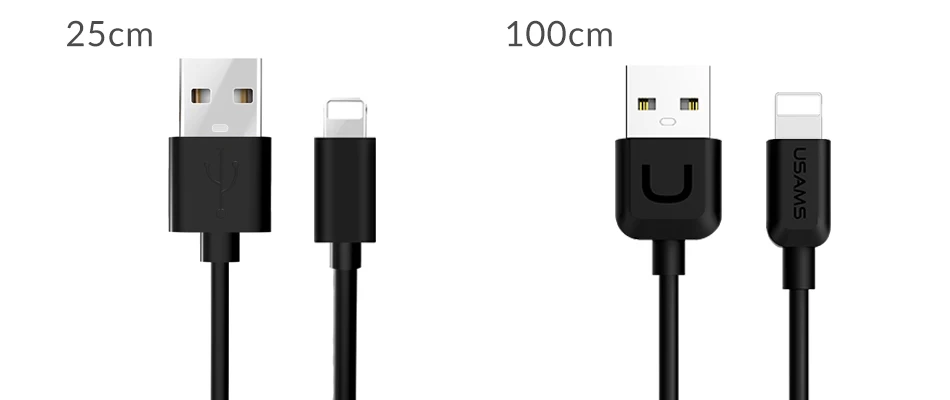 10 шт./партия Usb кабель для iPhone 8, USAMS 2A кабель для быстрой зарядки для iPhone 7 Дата кабель светильник usb поддержка кабелей IOS 11 10 9