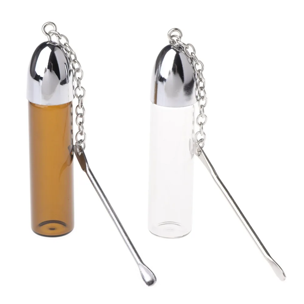 ZLROWR Random Color Box Storage Dispenser Pill Case Snuff Bottle With Metal Spoon 2