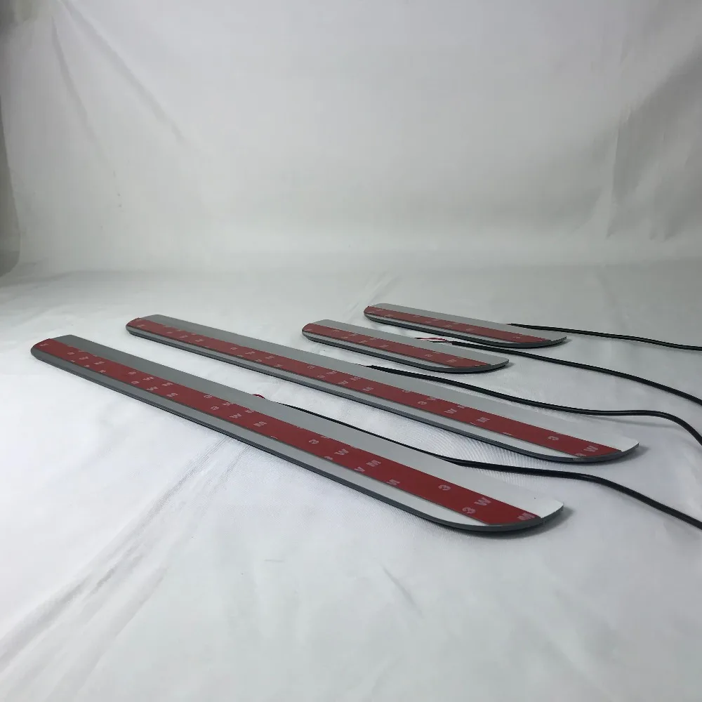RQXR led движущиеся двери потертости для Фокус RS динамический дверной порог пластина плоский накладной поток/фиксированный свет, 4 шт