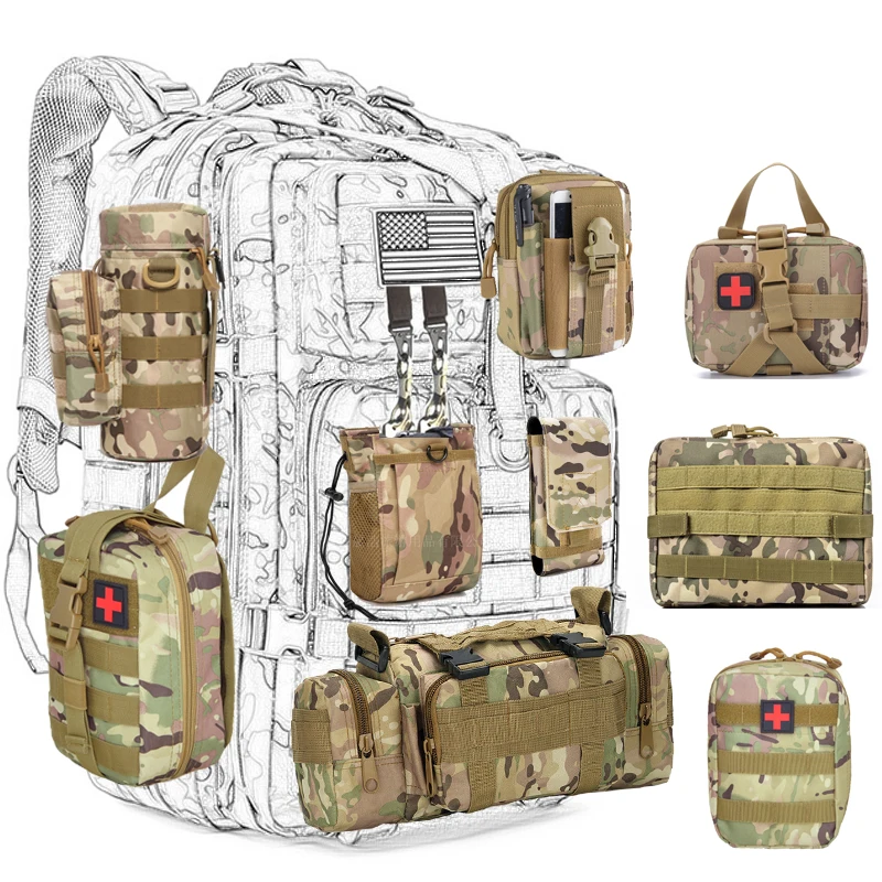 Сумка Molle для охотничьих принадлежностей армейский рюкзак на плечо тактический