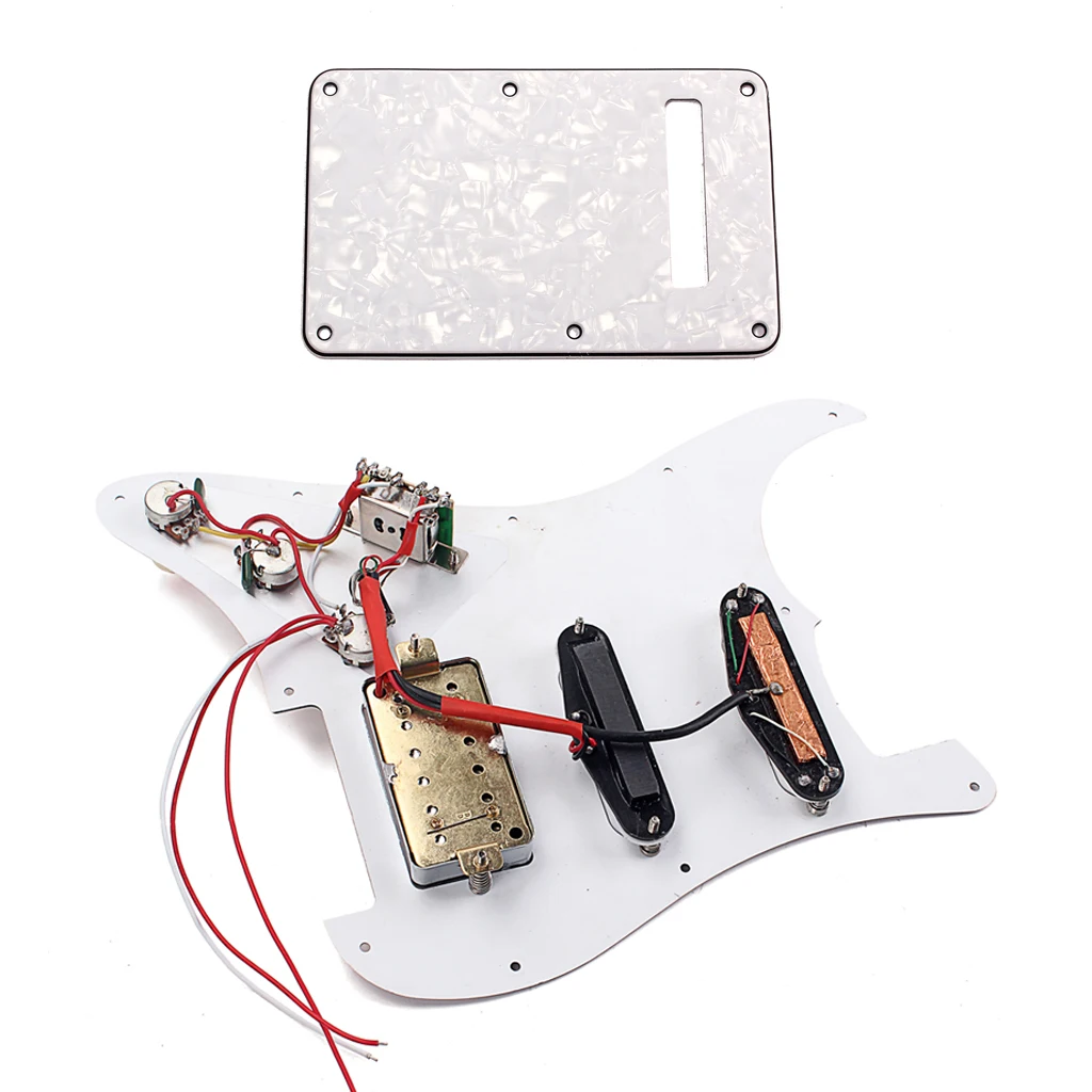 

3-ply SSH Loaded Prewired Pickguard&Back Plate For ST Electric Guitar Parts