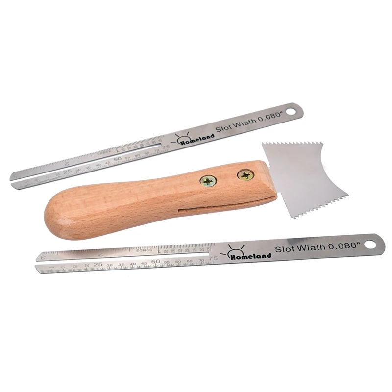 US $11.79 Guitar Fret Wire Groove Protector Ruler Fingerboard Replace Tool Set Protect Fingerboard Replace Tool Set