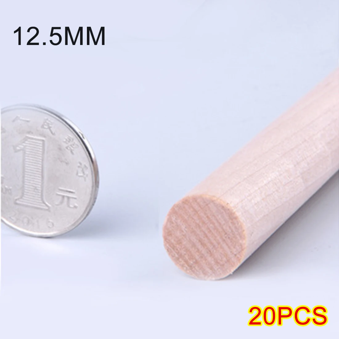 

5Pcs 50cm(L) 15mm(D) Birch Wooden Stick For DIY Sand Table Layout Architecture Model