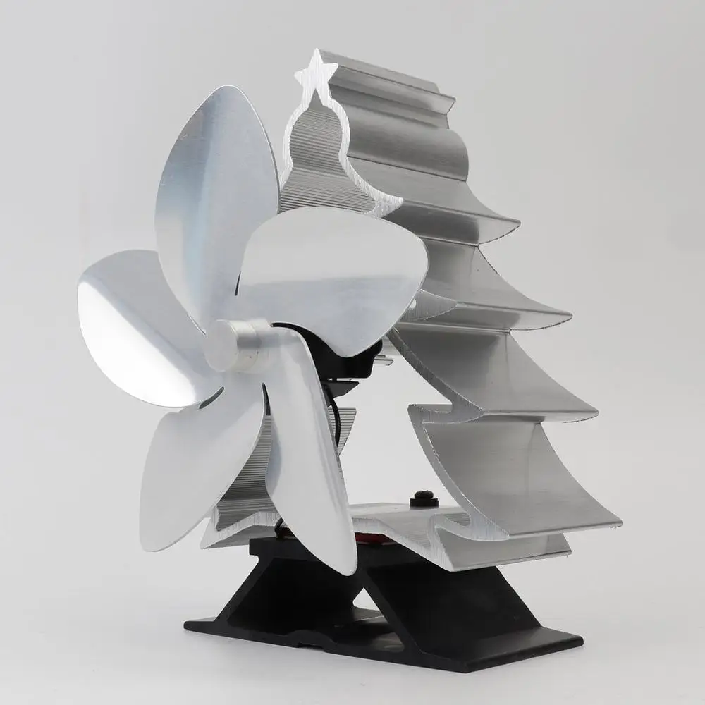 Home Fireplace Fan High Temperature Thermal Fan Without Electricity Smart Energy Saving Fireplace Fan - Цвет: Серебристый