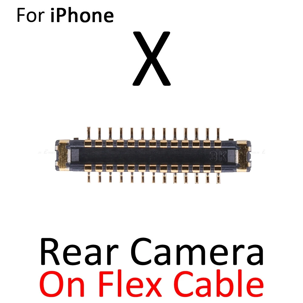2 шт. разъем FPC для iPhone X XR XS Max задний разъем для камеры порт на материнской плате гибкий кабель для материнской платы