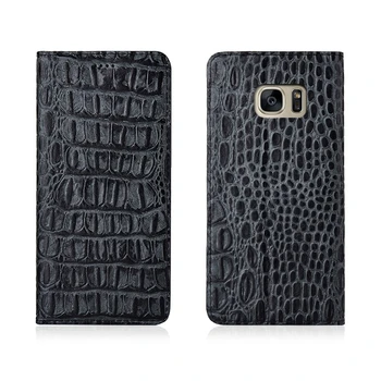 

Crocodile Back Pattern Genuine Real Leather Magnetic Flip Phone Bag For Samsung Galaxy S7 Edge/Samsung Galaxy S7 Phone Case Capa