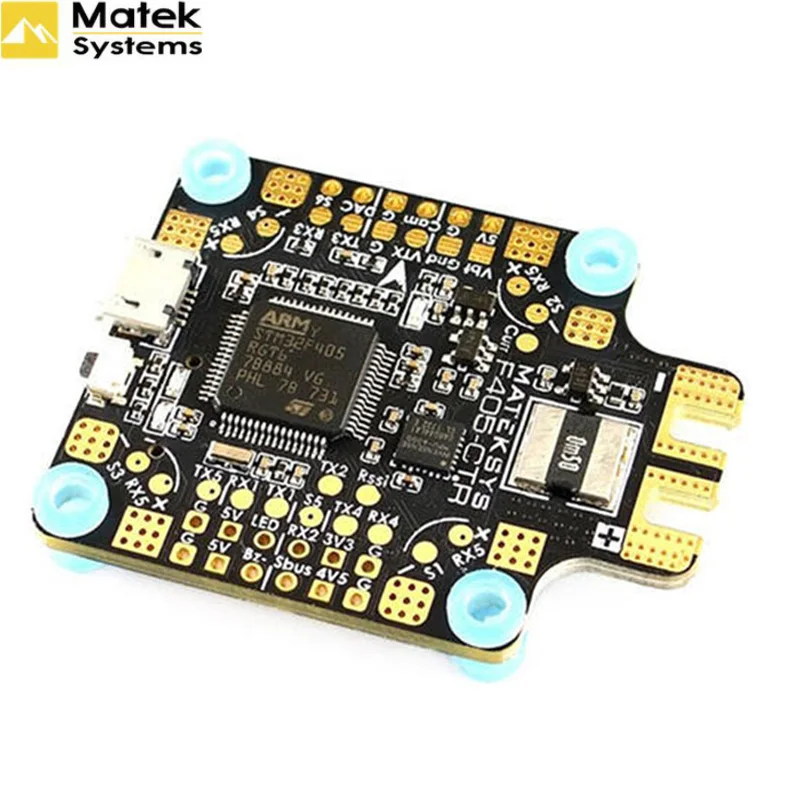 

Matek MATEKSYS F405-CTR F405 AIO BFOSD STM32F405 Flight Controller Built-in PDB 5V/2A BEC SD Card Slot BMP280 for F4 RC Drone