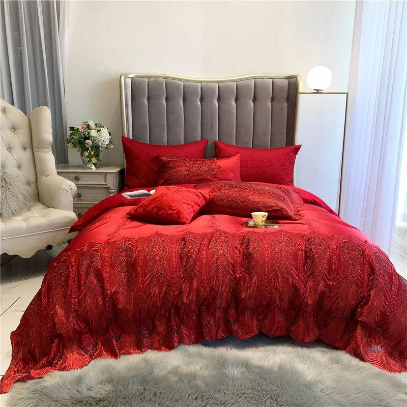 fuzzy red comforter