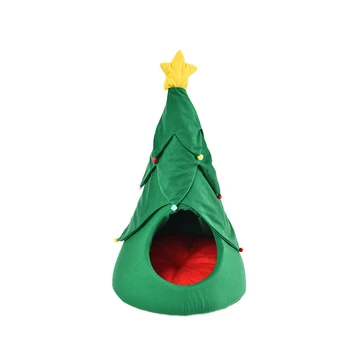 

Christmas Tree Winter Warm Sofa-Basket Lounger Pet-Kennel Dog-Bed Cat-House Sleeping-Bag