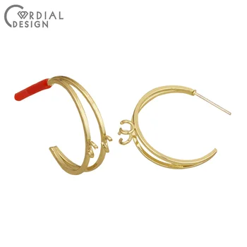 

Cordial Design 100Pcs 21*25MM Jewelry Accessories/Earrings Stud/Round Shape/DIY Making/Hand Made/Jewelry Findings & Components