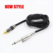 Сумасшедшая Татуировка 6 футов RCA силиконовый зажим шнур черный резиновый силиконовый зажим для татуировки шнур для татуировки