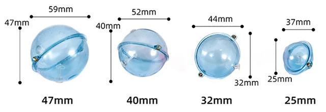 Transparent White Transparent Blue Outdoor Fishing Float Fishing Float 3Pcs  Bubble Float Fishing In-line Slide - AliExpress