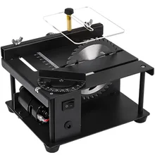 

12-24V 200W Table Saw Mini Desktop Electric Saw Cutter Speed Angle Adjustable Liftable Blade Cutter for Wood Plastic Acrylic