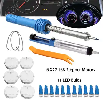 

6 X27 168 Speedometer Cluster Repair Kit for GMC Stepper Motor Soldering Accessories with 11 LED Bulds