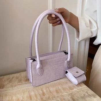 

Crocodile Pattern PU Leather Crossbody Messenger Bags For Women 2020 Female Shoulder Handbags Lady Totes With Design Purses