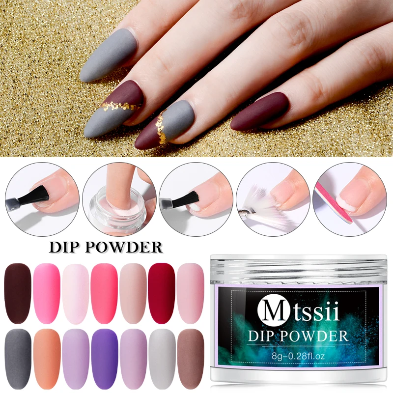 Mtssii набор пудры для маникюра, дизайн ногтей, блестящая голографическая пудра, натуральный сухой хромированный пигмент, нет необходимости, лампа