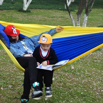 

Factory Wholesale Outdoor Parachute Cloth Hammock with Mosquito Net Ultra-Light Portable Double Army Green Camping Air Tent