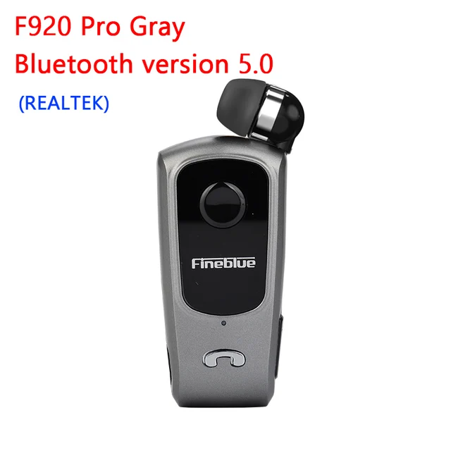 Fineblue F920 Pro Mini Wireless Earphone Retractable Portable Bluetooth Headset Calls Remind Vibration Sport Run Gamer Headphone F920 Pro Gray