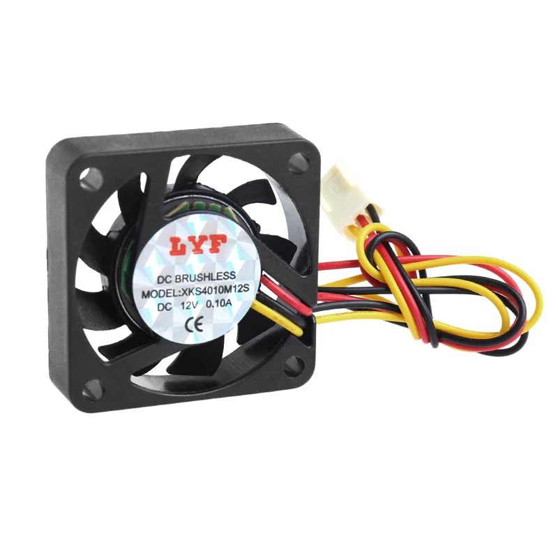 M5TE 12V 0.10A 3 핀, 40x40x10mm PC 컴퓨터 CPU 시스템 브러시리스 냉각 팬 4010