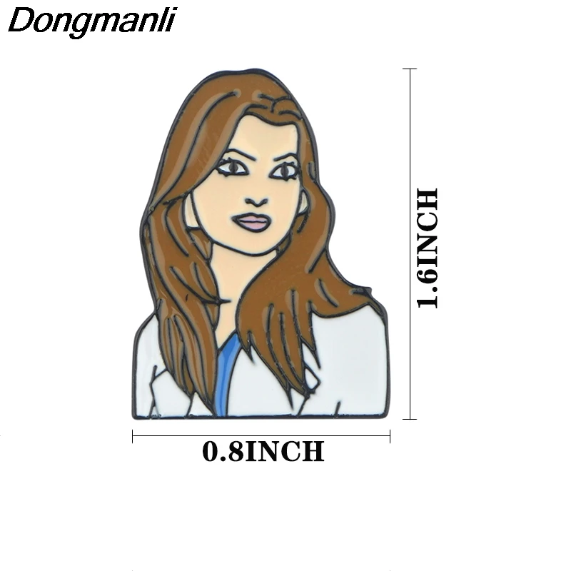 P4085 20 шт./лот ювелирные изделия серый Анатомия ТВ шоу металлические эмалированные булавки и броши медсестры доктор Нагрудный значок подарки