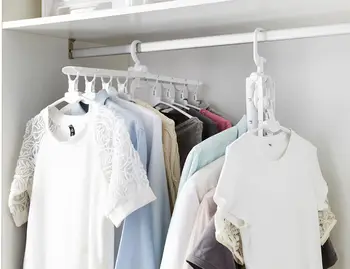 

Magic 8 in 1 Folding Clothes Hanger with 360° Rotation Coat Cloths Clothing Space Saving clothes hanger