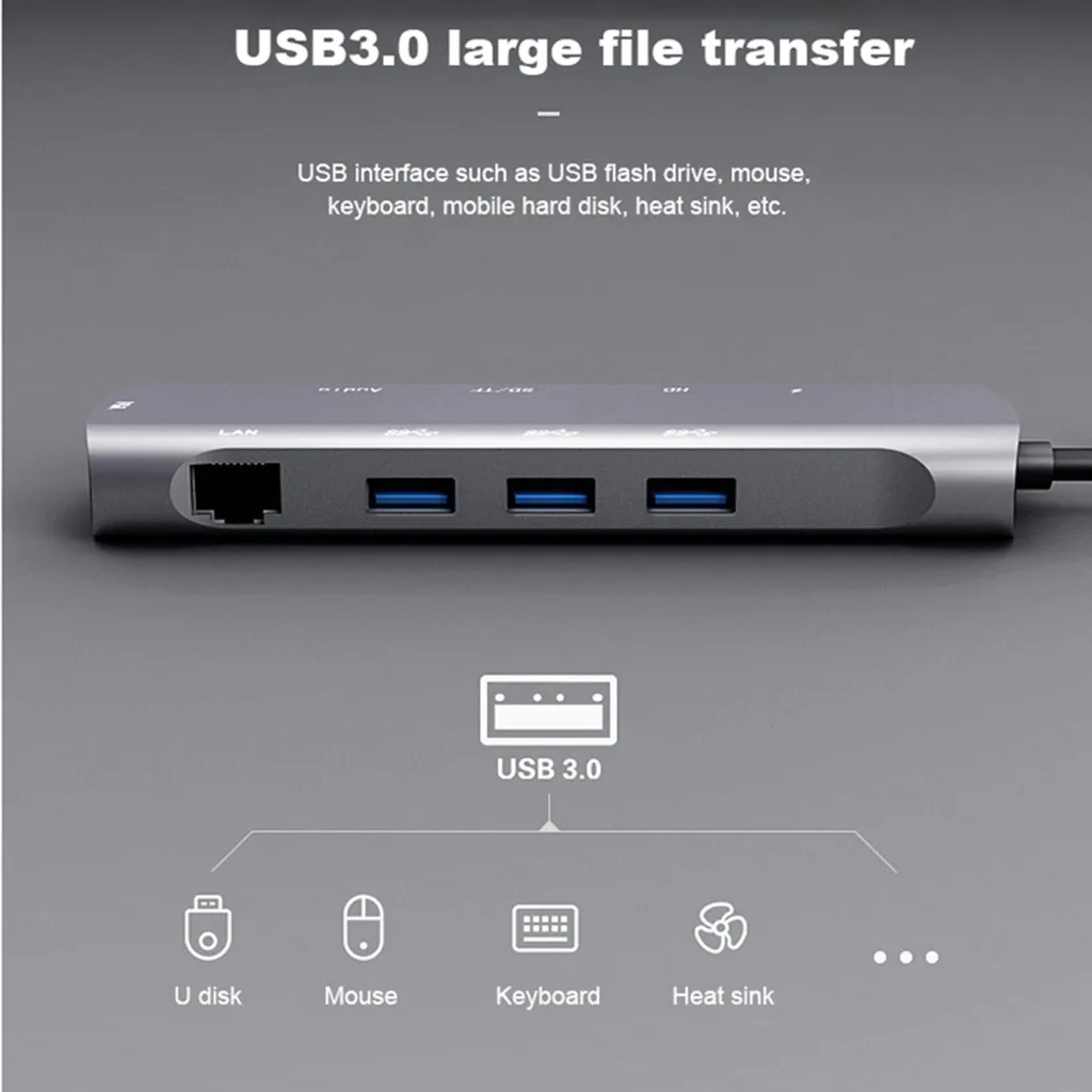 Набор контактов для тестирования 10 в 1 Тип C на HDMI многофункциональная док-станция Usb для быстрой зарядки