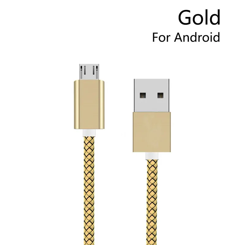 Usb type-C кабель для samsung Galaxy A50 A40 M30 M20 нейлоновый плетеный кабель для быстрой зарядки для Vivo NEX S type-C USB зарядный шнур - Цвет: Золотой