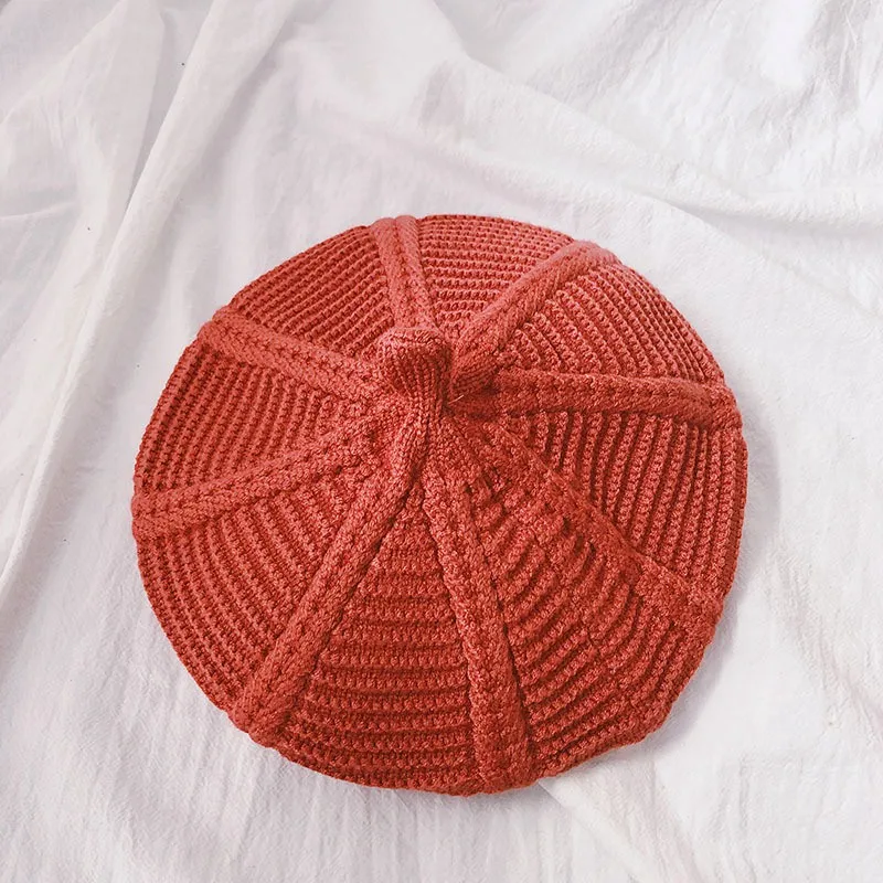 Light Red Модные вязаные береты на осень и зиму, шапки для детей, детская шапка, вязаная шапка для маленьких мальчиков и девочек, s S9835 - Цвет: Light Red