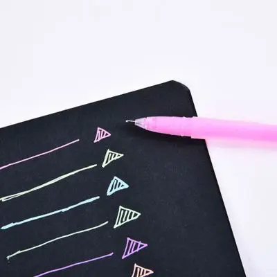 LIGHT-PURPLE 1 шт., креативная ручка для самостоятельного создания альбома, пудра, цветная ручка, милые обучающие канцелярские принадлежности, конфетный цвет, 10 цветных Воронов, ручка - Цвет: LIGHT-PURPLE