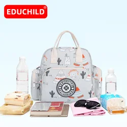 Educhild – sac à langer imperméable pour maman, sac à dos de maternité, sac à langer pour bébé, sac de voyage pour femmes, organisateur de poussette 