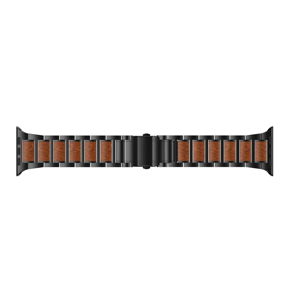 Легкий Деревянный ремешок для Apple Watch Band 4 40 мм 44 мм металлический сменный ремешок для Apple Watch Series 3 2 1 42 мм 38 мм