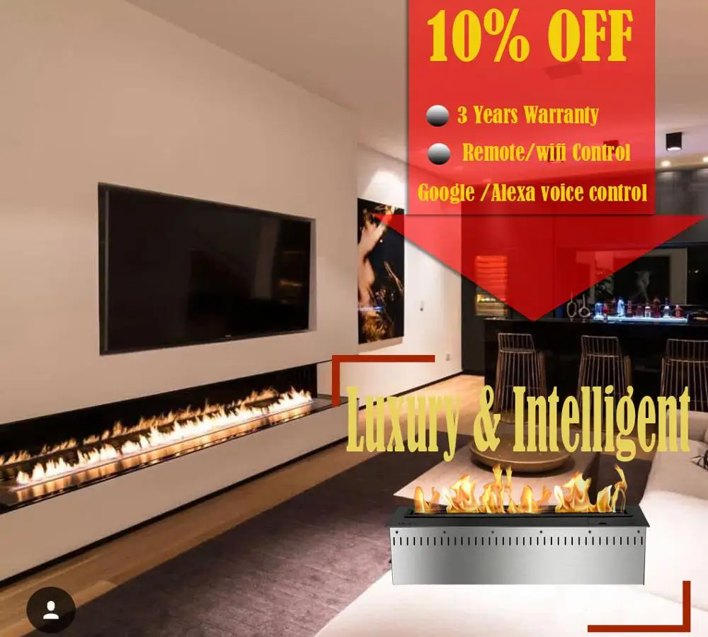 

hot sale 36 inches wholesale wifi remote control bio ethanol fireplace
