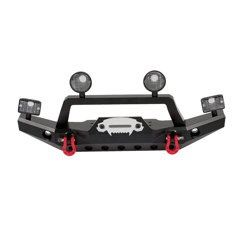 Для TRX-4 металлический передний бампер со светодиодным светильник для 1/10 RC Crawler Traxxas TRX4 Sport 82024-4 части