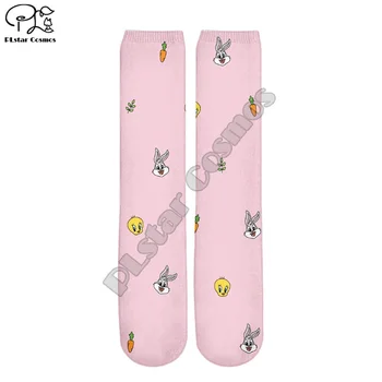 

Plstar Cosmos Cartoon anime Cool 3dPrint socks Animal Bugs Bunny Rabbit long Socks Men And Women high quality dropshopping a4