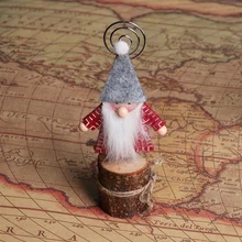 Новогодние куклы фото реквизит Памятка карты зажим держатели для карт Рождество Note клип фото клип офисная Свадебная вечеринка Декор